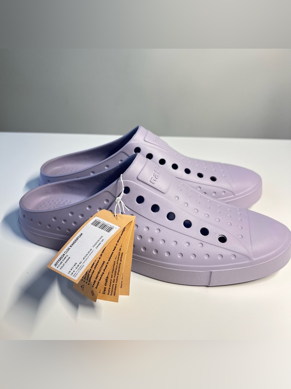 Native Jefferson Clog Wanderfoam Purple Shoes NWT W9 M7⁠
